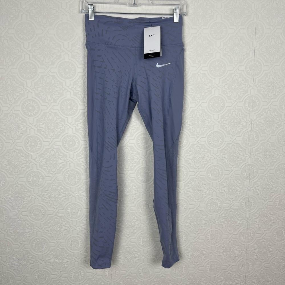 Nike Dri Fit Mid Rise Full Length Lilac Purple Run Division Fast Leggings